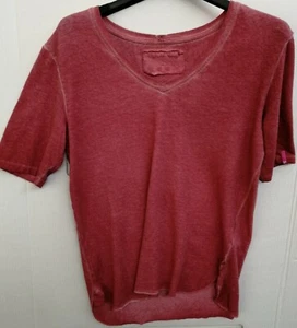 TRUE RELIGION W18UT05K3G - T-SHIRT DONNA - CALIFORNIA VNECK - TEA ROSE - TG XS - Foto 1 di 5