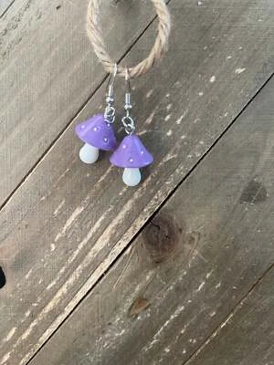 Pendientes de setas, colgantes, dijes de setas de resina Foto 1 de 4