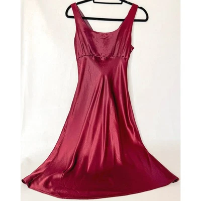  Rampage Baby кукла платье размер 7 галстук назад прихотливый шелковистый Y2K бордовый  - Изображение 1 из 4