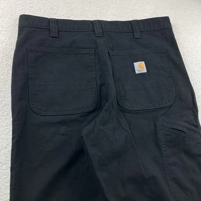 Carhartt Carpenter Pants Mens 34x34 Black Relaxed Straight Rigby Dungaree BN2291 - Image 1 of 4
