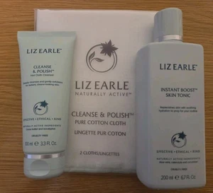 LIZ EARLE CLEANSE & POLISH (100ML), 2 CLOTHS + INSTANT BOOST SKIN TONIC (200ML). - Picture 1 of 1