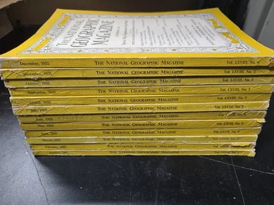 VINTAGE NATIONAL GEOGRAPHIC 1935 Complete Year - Image 1 of 4