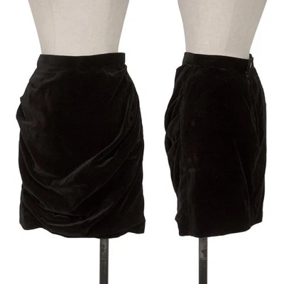 Falda de terciopelo Thierry Mugler talla 63-90 (K-161508) Foto 1 de 4