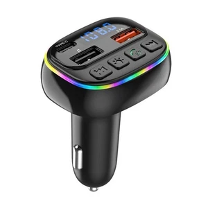 Handsfree Calling Wireless FM Transmitter for Car with MP3 and Dual USB Charger - Picture 1 of 13