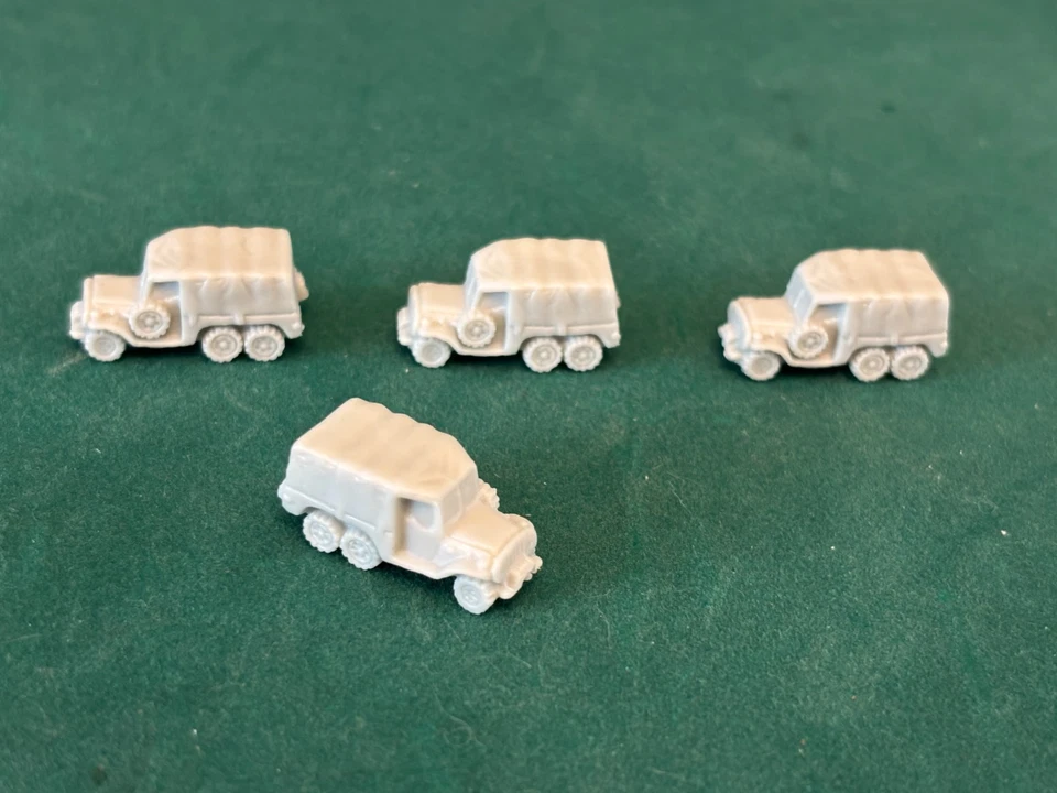 Memoir '44 Board Game Spares : 4 x Dodge WC-63 Supply Trucks Hedgerow Expansion - Image 1 of 1