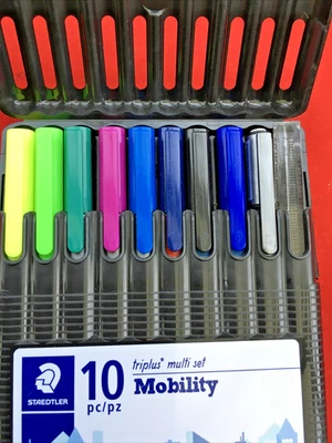 Juego de 10 bolígrafos Staedtler Mobility bolígrafos triples para llevar - envío y devolución gratuitos al Reino Unido Foto 1 de 4