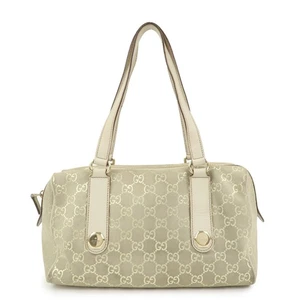 GUCCI GG Monogram Suede Leather Mini Boston Bag Shoulder Bag 152457 Used F/S - Picture 1 of 24