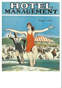 Cartolina d'epoca, Edward Hopper, copertina gestione hotel 1925, pittura arte, usata - Foto 1 di 2