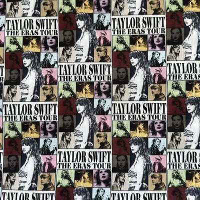 Taylor Swift Eras Tour Music Poly Cotton Fat Quarter - Image 1 of 4