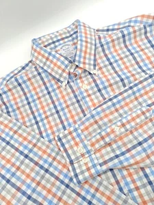 🇺🇲 Brooks Brothers Regent L 16,5x35 Mehrfarbig Herren Button Down Hemd  - Bild 1 von 7