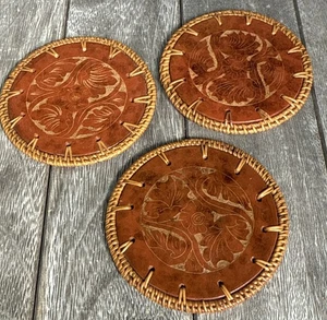 Vintage Coasters Set Of 3 - Picture 1 of 6