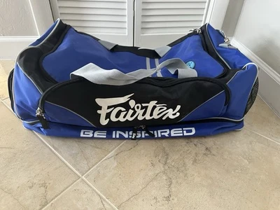 Fairtex Muay Thai Sports Gear Duffel Duffle Bag Blue Gym Kit Equipment Huge - Image 1 of 4