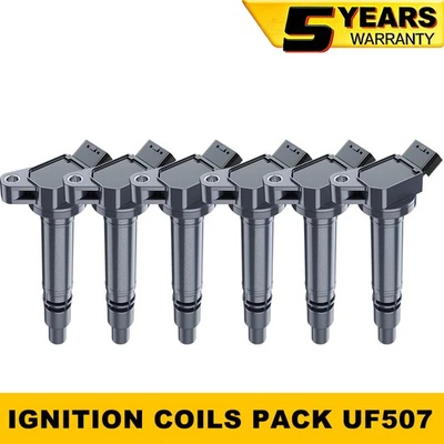Комплект из 6 катушек зажигания для Toyota Tundra GX460 4,6 л Sequoia 5,7 л V8 2010-2019 годов выпуска - Изображение 1 из 4