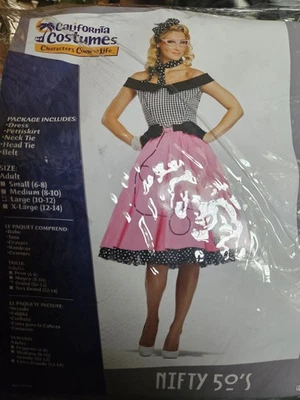 California Costumes Nifty 50'S Womens Adult Cosplay Movies Sexy Costume 01264  - Image 1 of 4