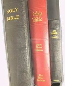 Vintage Lot Of 3 Holy Bibles King James Version GOOD NEWS Black Red Books - Picture 1 of 16