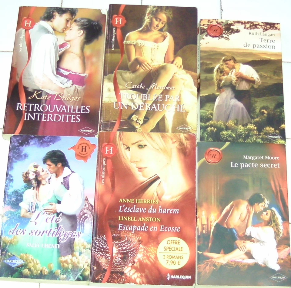 Lot de 6 livres harlequin Historique - Photo 1/1