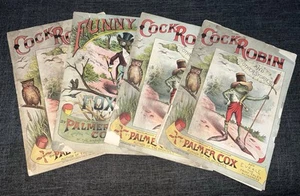 Robert Cox Lot Funny Foxes Cock Robin (3) Vintage Author of Brownies Fairy Tales - Picture 1 of 14