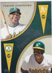 2013 Topps Update Franchise Forerunners Rickey Henderson Cespedes Athletics FF 9