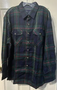 VTG CLAYBROOKE OUTDOORS Men's Green Plaid Button Down Shirt‎ Sz XXL Lumberjack - Picture 1 of 4