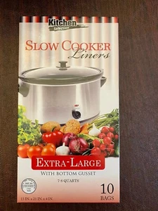Kitchen Collection CROCK POT LINERS Slow Cooker Extra Large 7-8 Quarts - 10 Pack - Picture 1 of 2