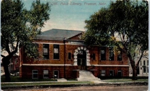 PUBLIC LIBRARY Fremont, Nebraska NE c1913 - Postcard - Picture 1 of 2