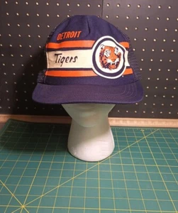Vtg. Detroit Tigers Mesh Snapback 70s 80s Old School RARE Made In USA Hat Cap - Picture 1 of 7