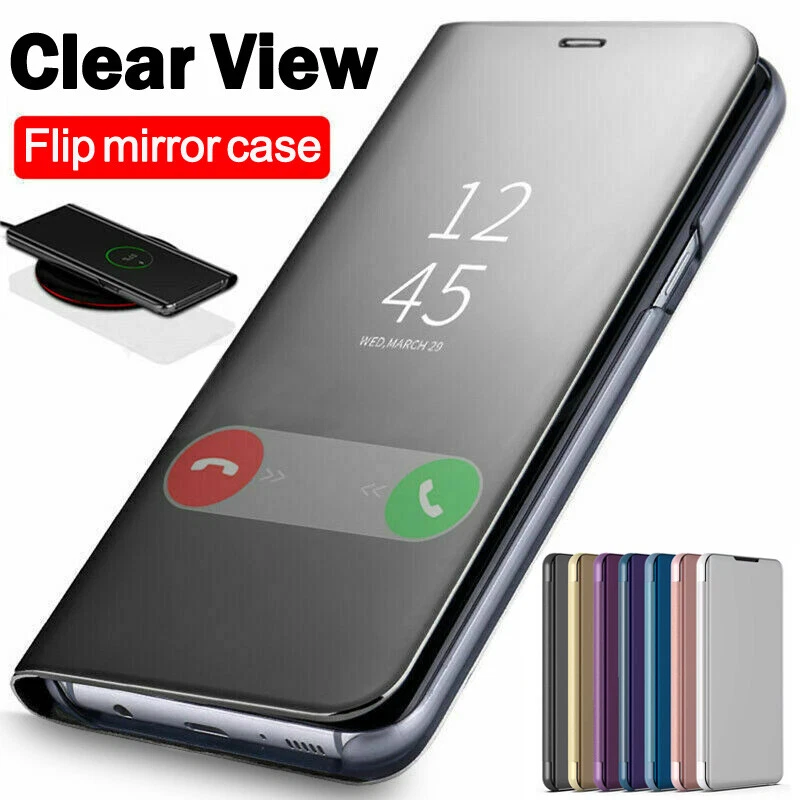 For Huawei P Smart Z/Y6S/P30 Pro/P30Lite Clear View Mirror Flip Stand Case Cover - Image 1 of 4
