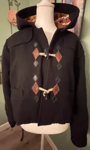 Chevignon Vintage Navajo Wool Hooded Lined Jacket Genuine Hopi France Large Rare - Picture 1 of 14