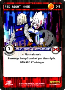 DBZ Dragon Ball Z TCG Panini Evolution C43 Red Right Knee Foil - Picture 1 of 1