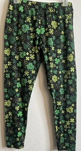 Legging's Girls Size Large (11-13) Green Shamrock - Picture 1 of 3