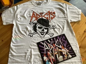 THE ADICTS T-Shirt + Free Limited Print Size Medium, Large or XL New Punk Ramone - Picture 1 of 6
