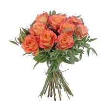 KENTIS - Mazzo di Rose Arancioni Vere Bouquet di Fiori Freschi Diverse Quantità