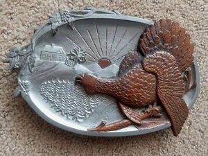 Vintage Guss Schwermetall Türkei Szene Untersetzer oder Plakette - Bild 1 von 4