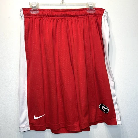 Nike Georgia Bulldogs Dri-fit Basketball Shorts Size Large Red UGA Men's GUC Cover