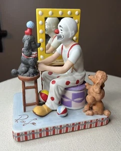 VINTAGE Ron Lee Puttin’ On A Pretty Face 1985 Toby Figurine Carnival of Clowns - Picture 1 of 7