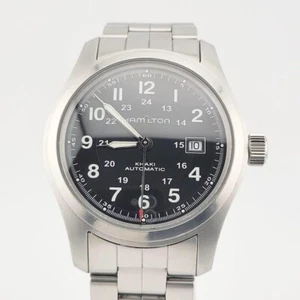 Hamilton Khaki Field H705450 Negro Dial Reloj Hombre Automático Pulsera18cm U... - Imagen 1 de 9