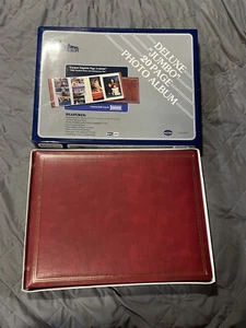 NEU PIONEER DELUXE JUMBO 20 SEITEN FOTOALBUM BURGUNDERROT/GOLDRAND 11"x14" - Bild 1 von 9