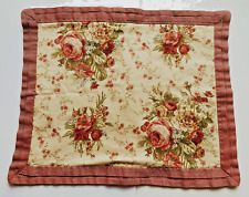 Waverly Pillow Sham Romantic Country Floral Cabbage Roses Sonata Red Gingham