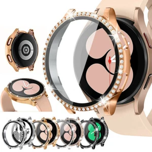 For Samsung Galaxy Watch 6 5 4 40/44mm Screen Protector Case Diamond Bling Cover - Picture 1 of 33