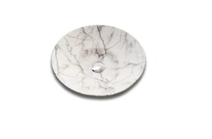 *CLEARANCE* OVO CARRARA SEMI INSERT DROP IN BASIN ROUND 410 X 410 X 160 MM - Picture 1 of 2