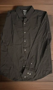 True Classic Men's Black Stretch Dress Shirt Size M Slim Fit Lightweight New - Picture 1 of 12