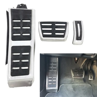 Stainless Steel Car Foot Rest Brake Gas Pedals Cover Fit Audi A4 A5 A6 A7 A8 - Image 1 of 4