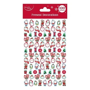 100 Christmas stickers Ideal For A Dolls House, Miniature Scene, Santa, Rudolph - Picture 1 of 1