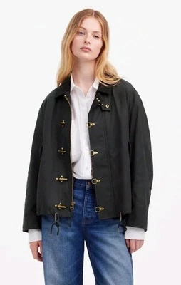 Abrigo de coche Madewell x Alpha Industries $265 algodón encerado negro talla XL NS730 Foto 1 de 4