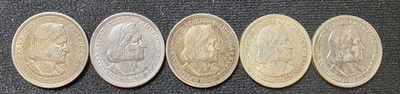 Five (5) 1893 Columbian Expo Silver Half Dollars - Image 1 of 4