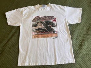 Camiseta blanca de colección de los 90 Majestic Cleveland Indians Chief Wahoo para hombre talla XL - Imagen 1 de 10