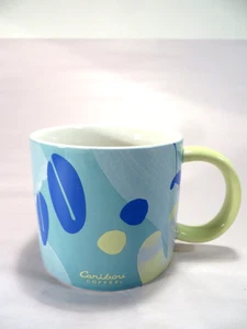 Taza de café Caribou azul/verde/amarillo 12floz - Imagen 1 de 6