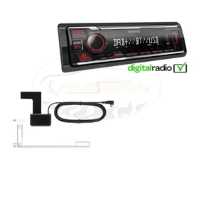 Kenwood KMM BT408 DAB AutoRadio Bluetooth DAB+ USB AUX 1 DIN Antenna DAB Inclusa - Foto 1 di 4