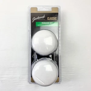 Gainsborough Classic White Passage Set Internal Doors Knob Handle Set Brand New - Picture 1 of 6