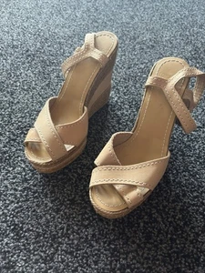 Topshop Cream Wedges Size 5 - Picture 1 of 4